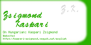 zsigmond kaspari business card